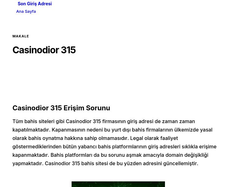 Casinodior 315 - Son Giriş Adresi - Ekran Görüntüsü