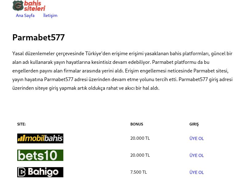 Parmabet - Parmabet577 - Ekran Görüntüsü