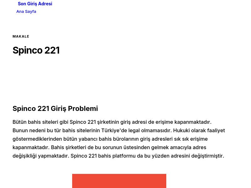 Spinco 221 - Son Giriş Adresi - Ekran Görüntüsü