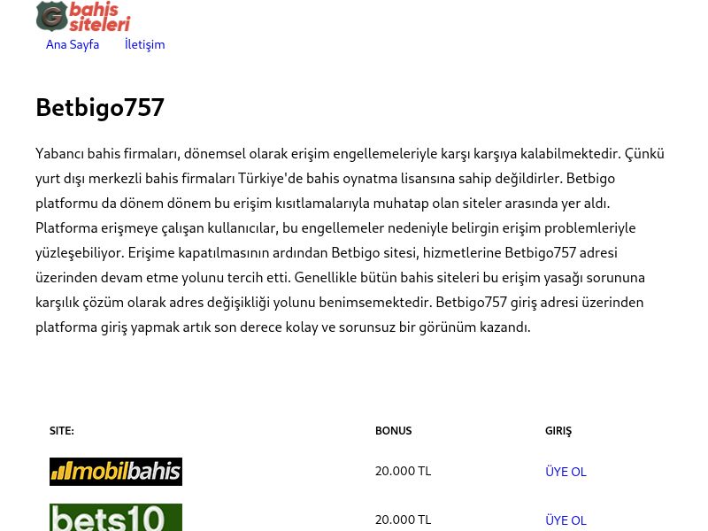 Betbigo757 - Betbigo Güncel Giriş - Ekran Görüntüsü