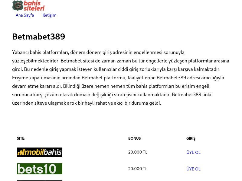 Betmabet389 - Betmabet - Ekran Görüntüsü