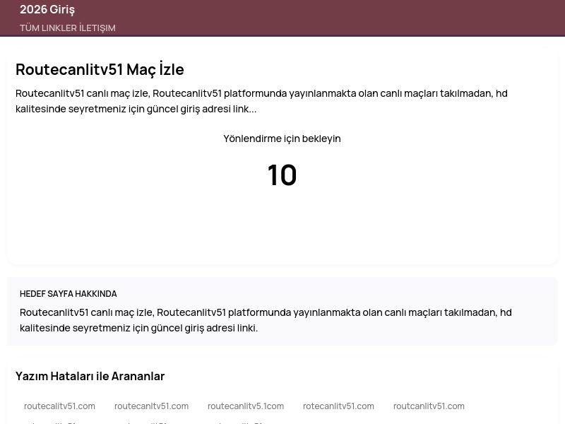 Routecanlitv51 Maç İzle - 2026 Giriş - Ekran Görüntüsü