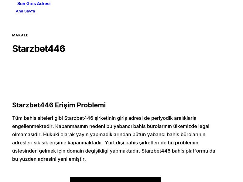Starzbet446 - Son Giriş Adresi - Ekran Görüntüsü