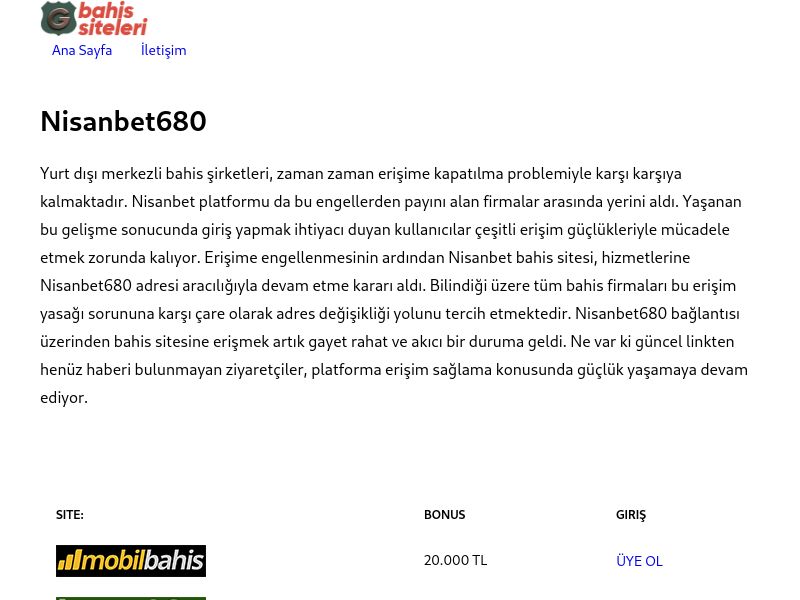 Nisanbet680 - Ekran Görüntüsü