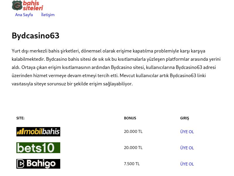 Bydcasino63 - Ekran Görüntüsü