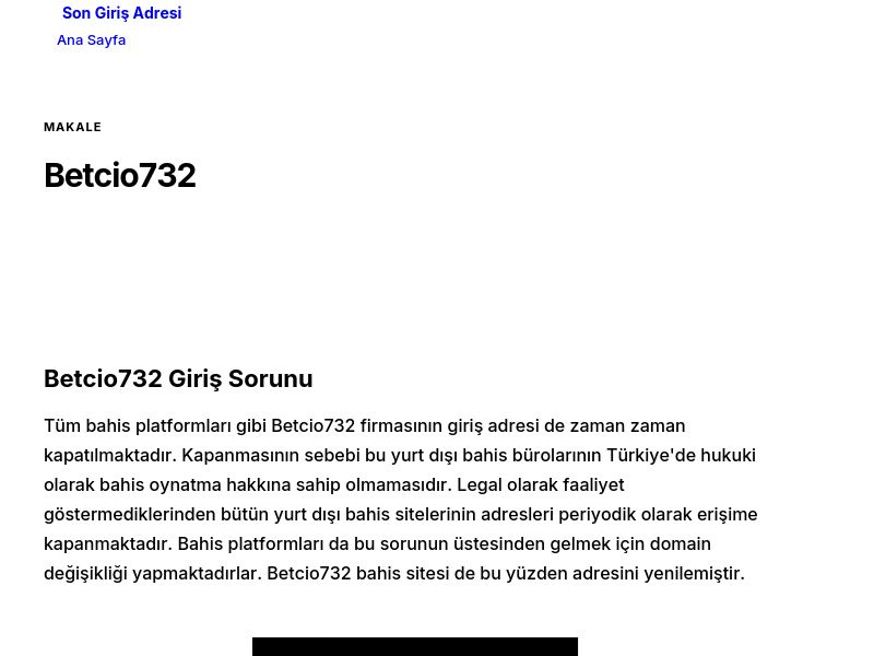 Betcio732 - Son Giriş Adresi - Ekran Görüntüsü