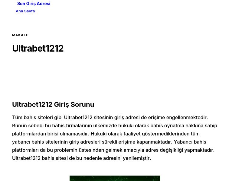 Ultrabet1212 - Son Giriş Adresi - Ekran Görüntüsü