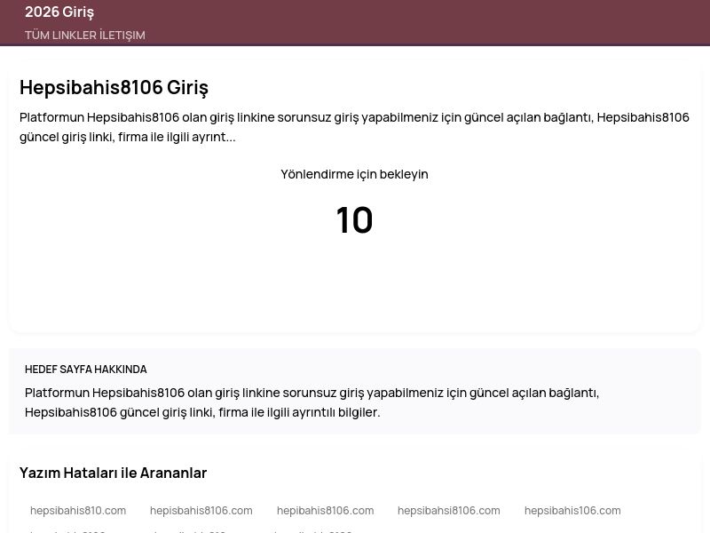 Hepsibahis8106 Giriş - 2026 Giriş - Ekran Görüntüsü