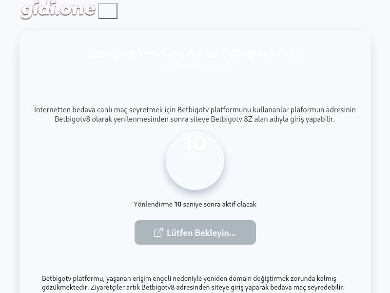 Betbigotv Yeni Giriş Adresi Betbigotv8 Oldu - Ekran Görüntüsü
