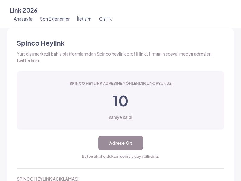 Spinco Heylink - Link 2026 - Ekran Görüntüsü