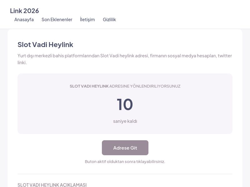 Slot Vadi Heylink - Link 2026 - Ekran Görüntüsü