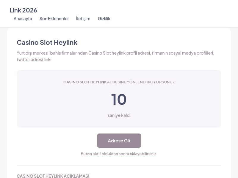 Casino Slot Heylink - Link 2026 - Ekran Görüntüsü