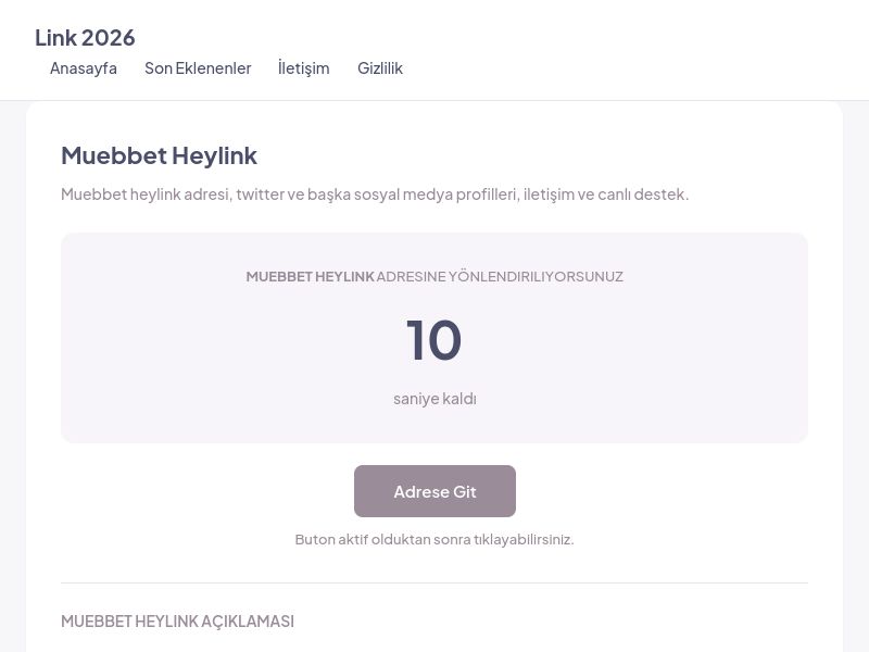 Muebbet Heylink - Link 2026 - Ekran Görüntüsü