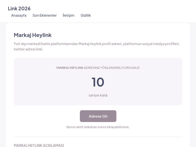 Markaj Heylink - Link 2026 - Ekran Görüntüsü