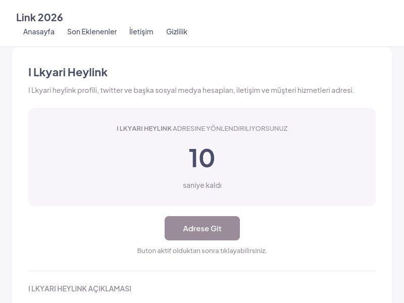 I Lkyari Heylink - Link 2026 - Ekran Görüntüsü