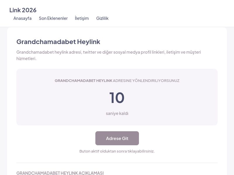 Grandchamadabet Heylink - Link 2026 - Ekran Görüntüsü