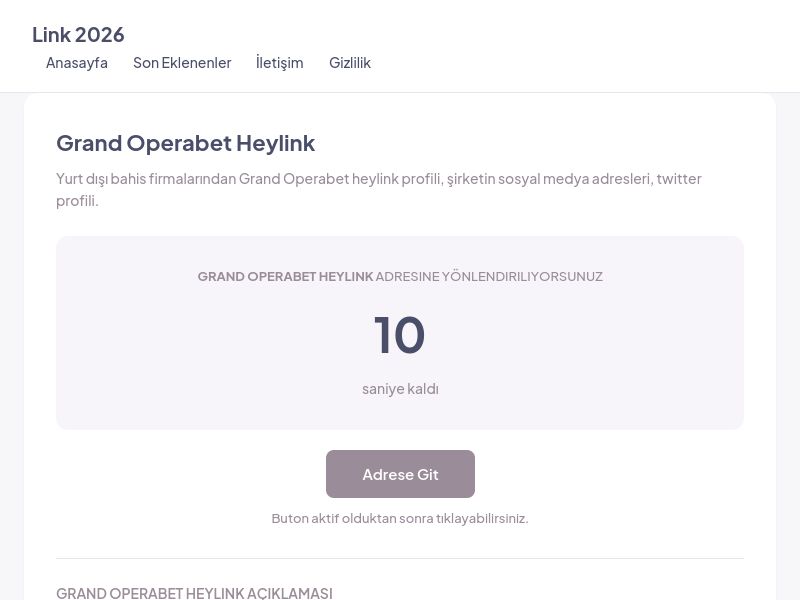 Grand Operabet Heylink - Link 2026 - Ekran Görüntüsü