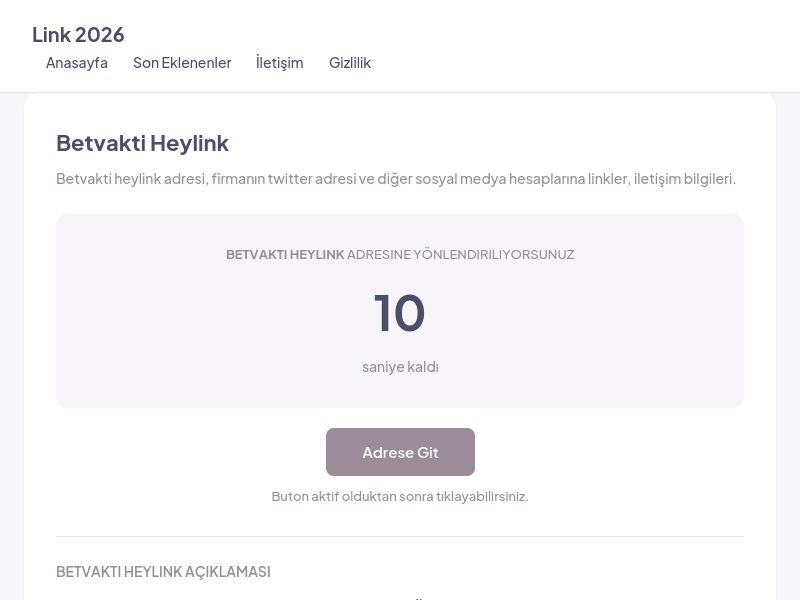 Betvakti Heylink - Link 2026 - Ekran Görüntüsü