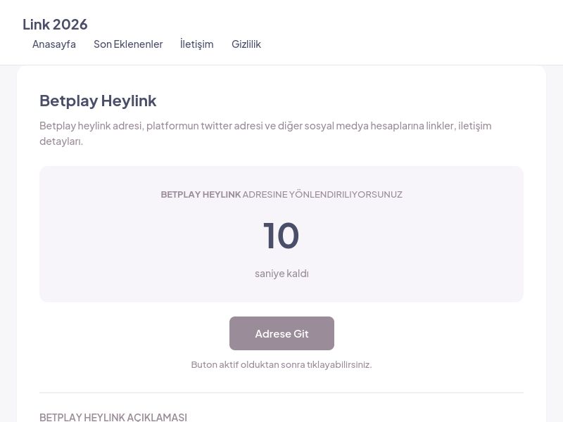 Betplay Heylink - Link 2026 - Ekran Görüntüsü