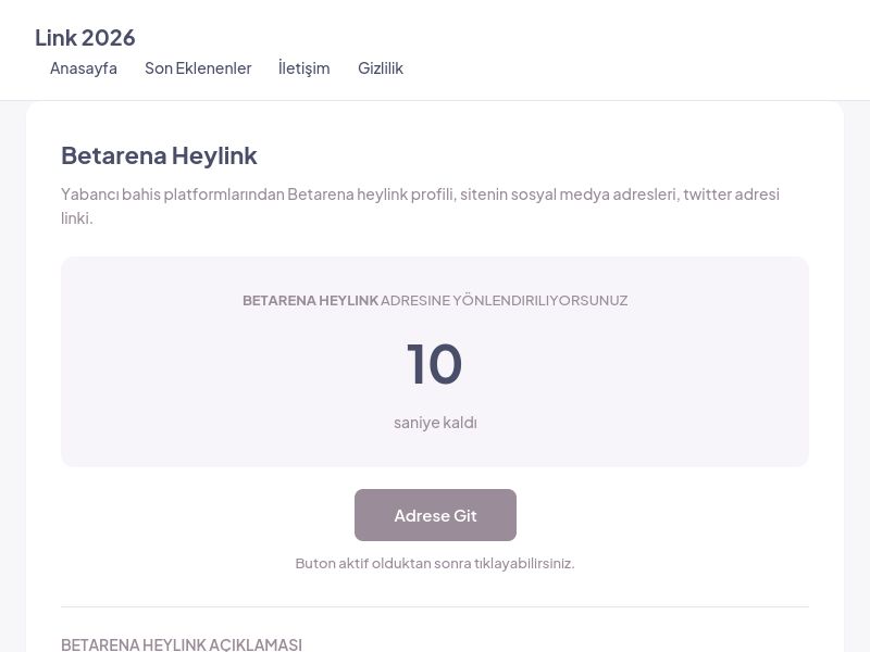 Betarena Heylink - Link 2026 - Ekran Görüntüsü