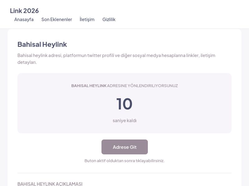 Bahisal Heylink - Link 2026 - Ekran Görüntüsü