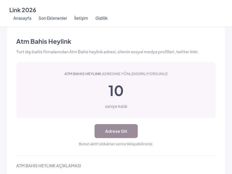 Atm Bahis Heylink - Link 2026 - Ekran Görüntüsü